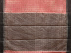 Red and Black Bamboo Cotton Saree with Checks Design No Blouse - Global Threads | Grocsy