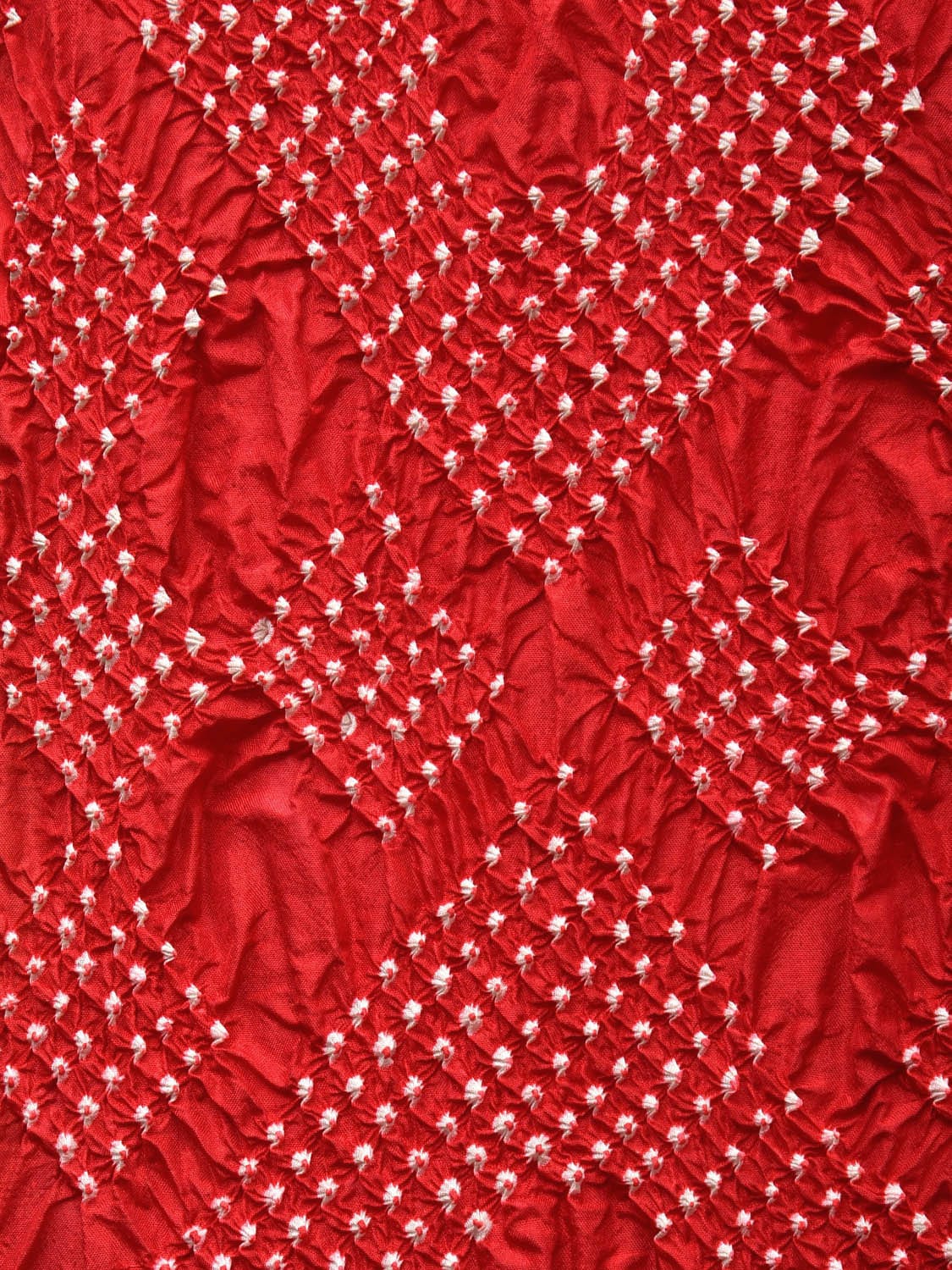 Red and Green Badhani Silk Handloom Saree with Geometrical Body and Kalamkari Pallu and Blouse Design - Global Threads | Grocsy