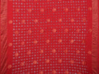 Red Bandhani Uppada Silk Handloom Saree with Nilambari Buta Design - Global Threads | Grocsy