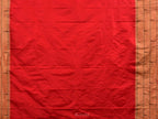 Red Paithani Silk Handloom Saree with Triple Muniya Border Saree - Global Threads | Grocsy