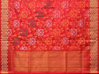 Red Uppada Silk Handloom Saree with All Over Floral Design - Global Threads | Grocsy