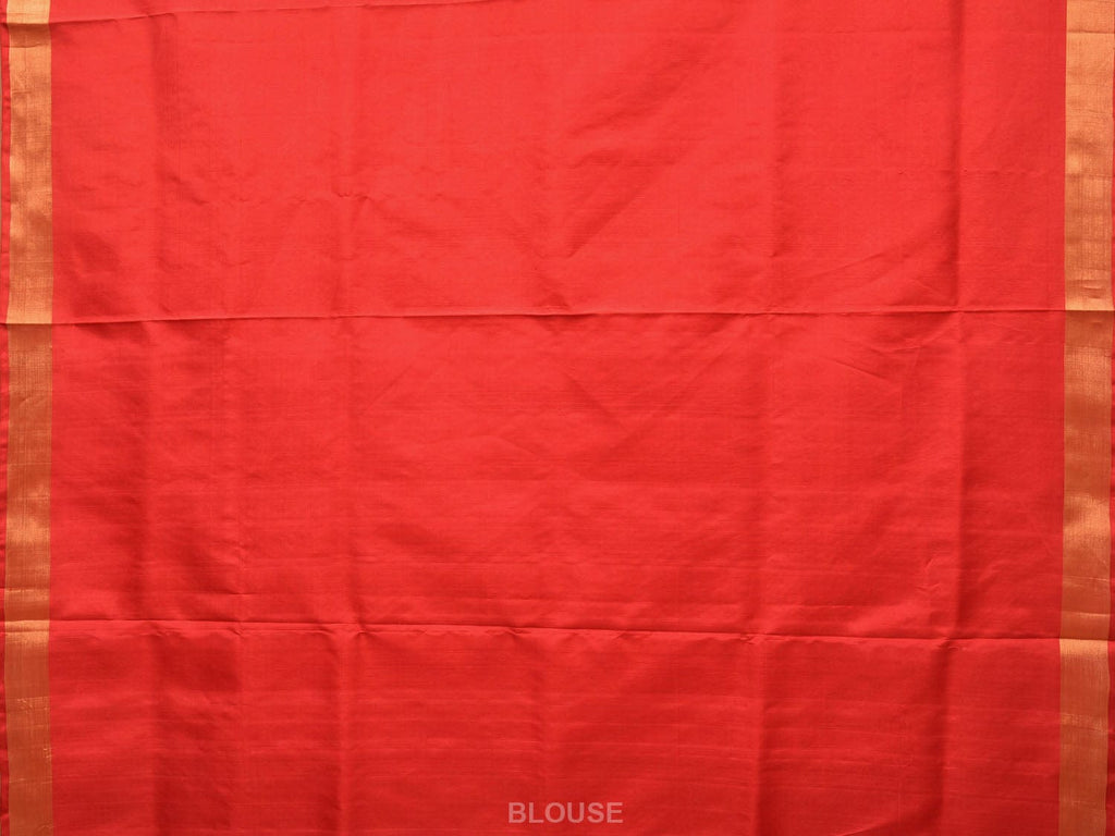 Red Uppada Silk Handloom Saree with All Over Jamdani Design - Global Threads | Grocsy