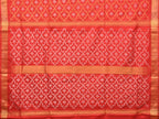 Red Uppada Silk Handloom Saree with All Over Jamdani Design - Global Threads | Grocsy