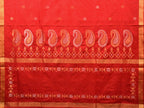 Red Uppada Silk Handloom Saree with Mango Pallu Design - Global Threads | Grocsy