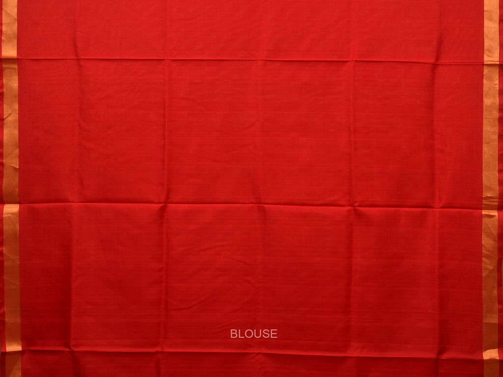 Red Uppada Silk Handloom Saree with Mango Pallu Design - Global Threads | Grocsy