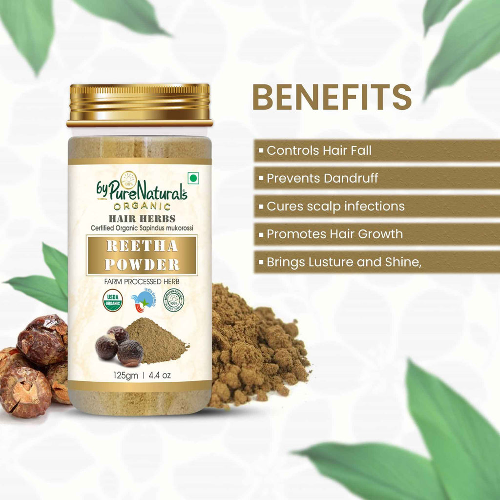 byPureNaturals Organic Reetha Powder | Grocsy