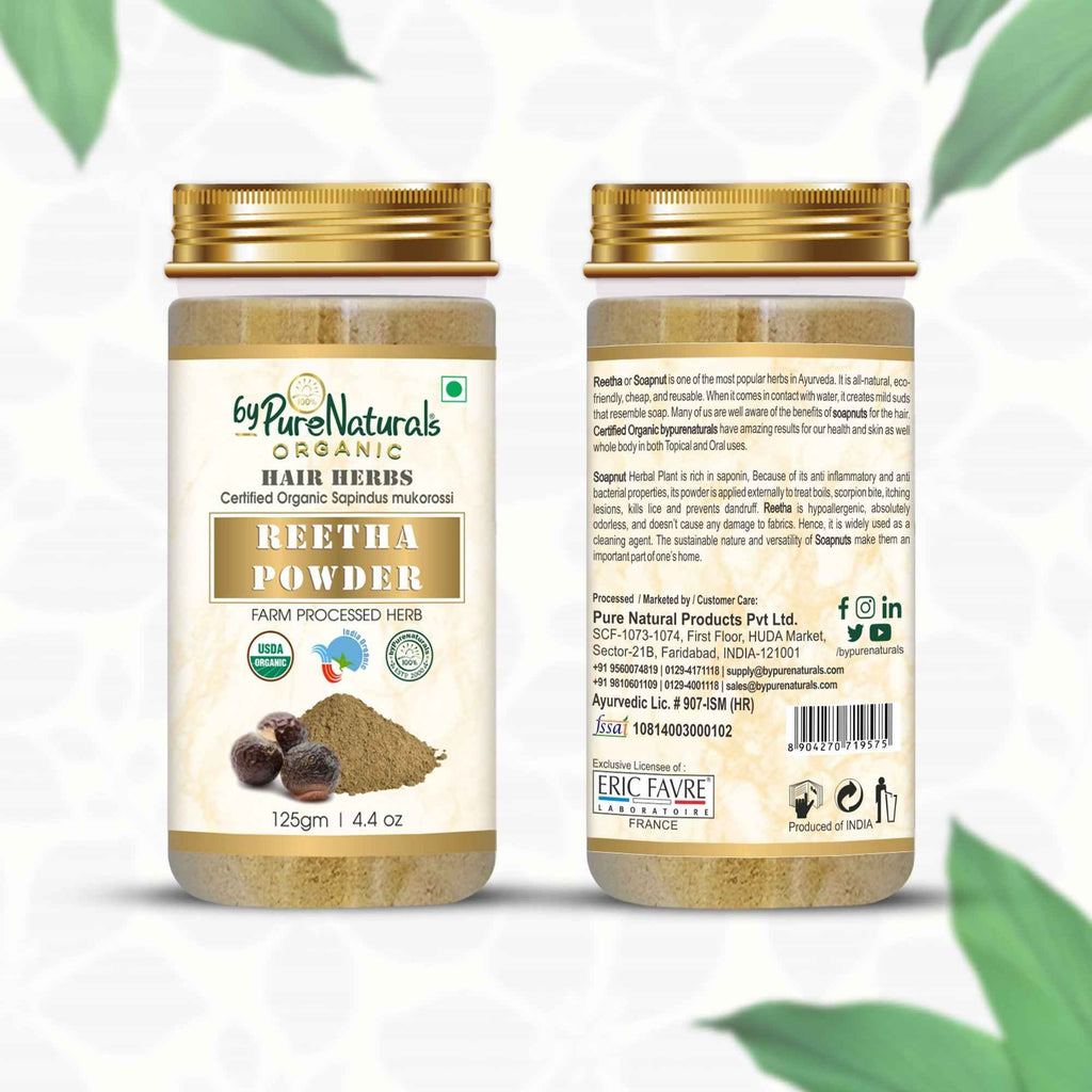 byPureNaturals Organic Reetha Powder | Grocsy