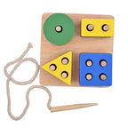 Nesta Toys Shape Sorter | Stacker | Lacing Toy - Multicolor | Grocsy