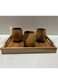 Wood estate Original Wooden Bourbon Drinking Water Glass Gifts | Grocsy