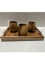 Wood estate Original Wooden Bourbon Drinking Water Glass Gifts | Grocsy