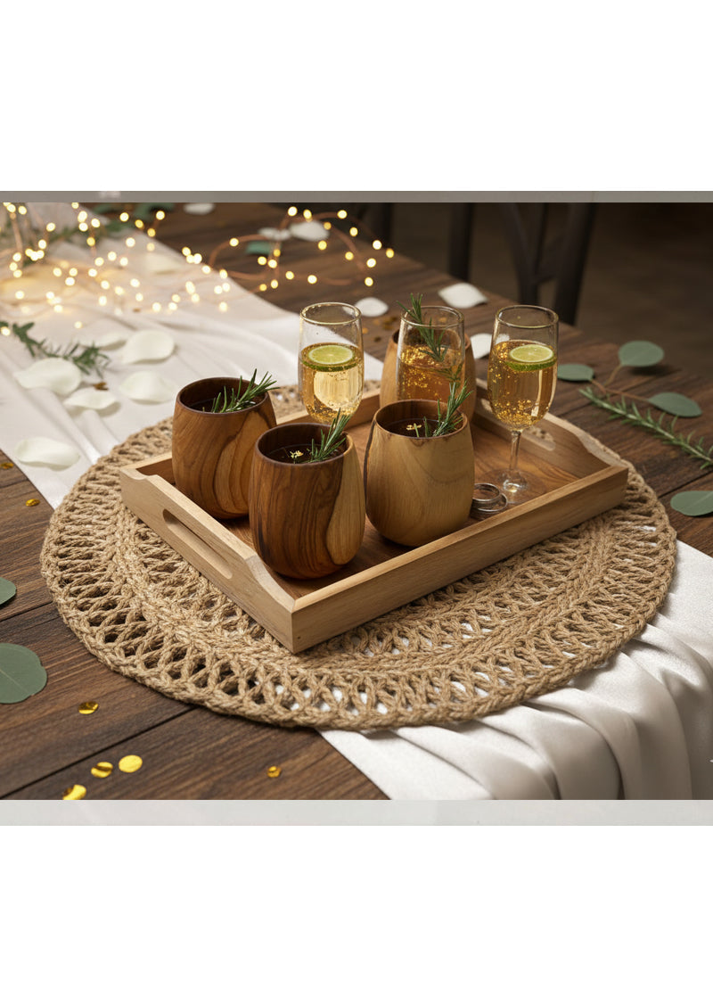 Wood estate Original Wooden Bourbon Drinking Water Glass Gifts | Grocsy