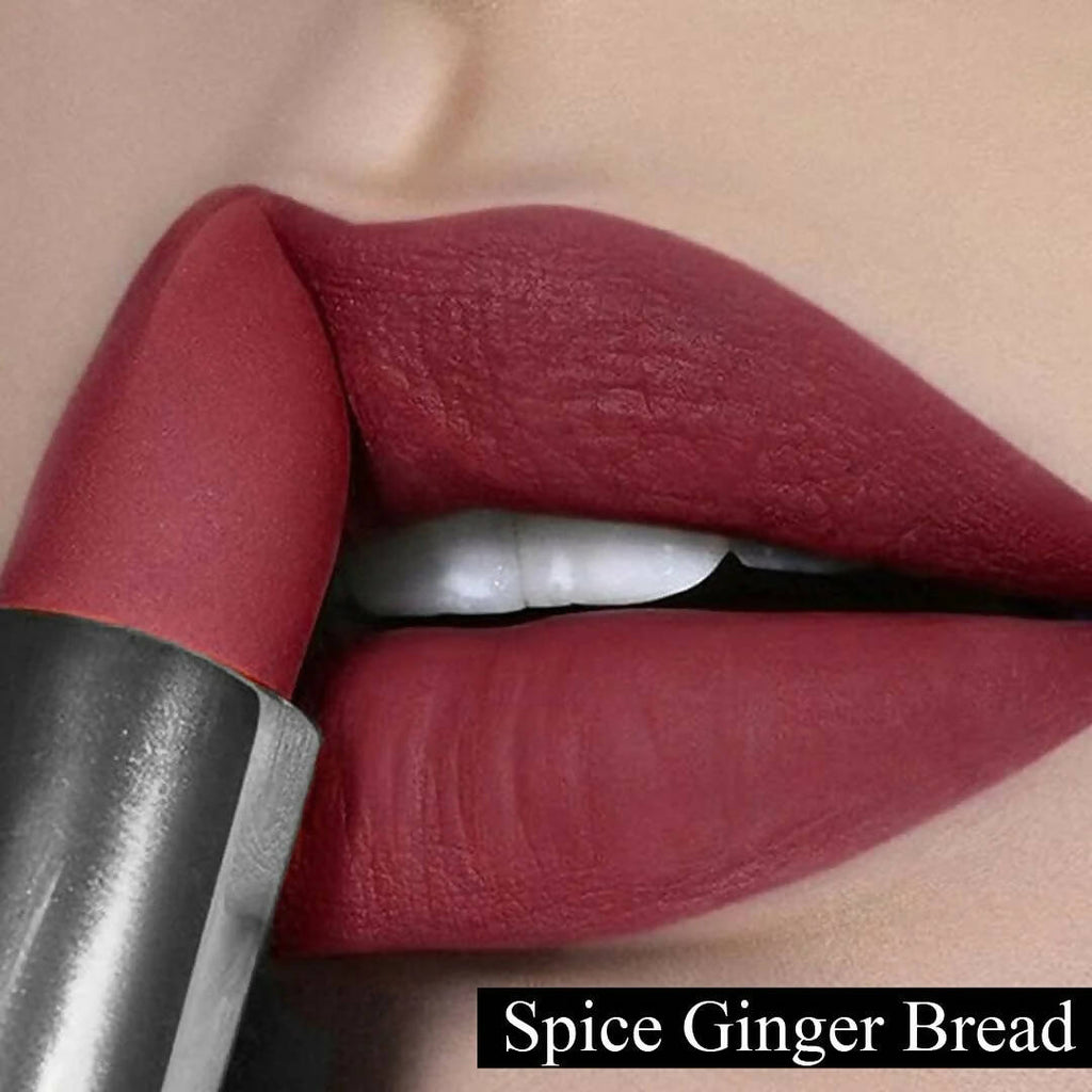 FLiCKA Wear Me Everywhere Creamy Matte Lipstick Spice Ginger Bread - Brown | Grocsy