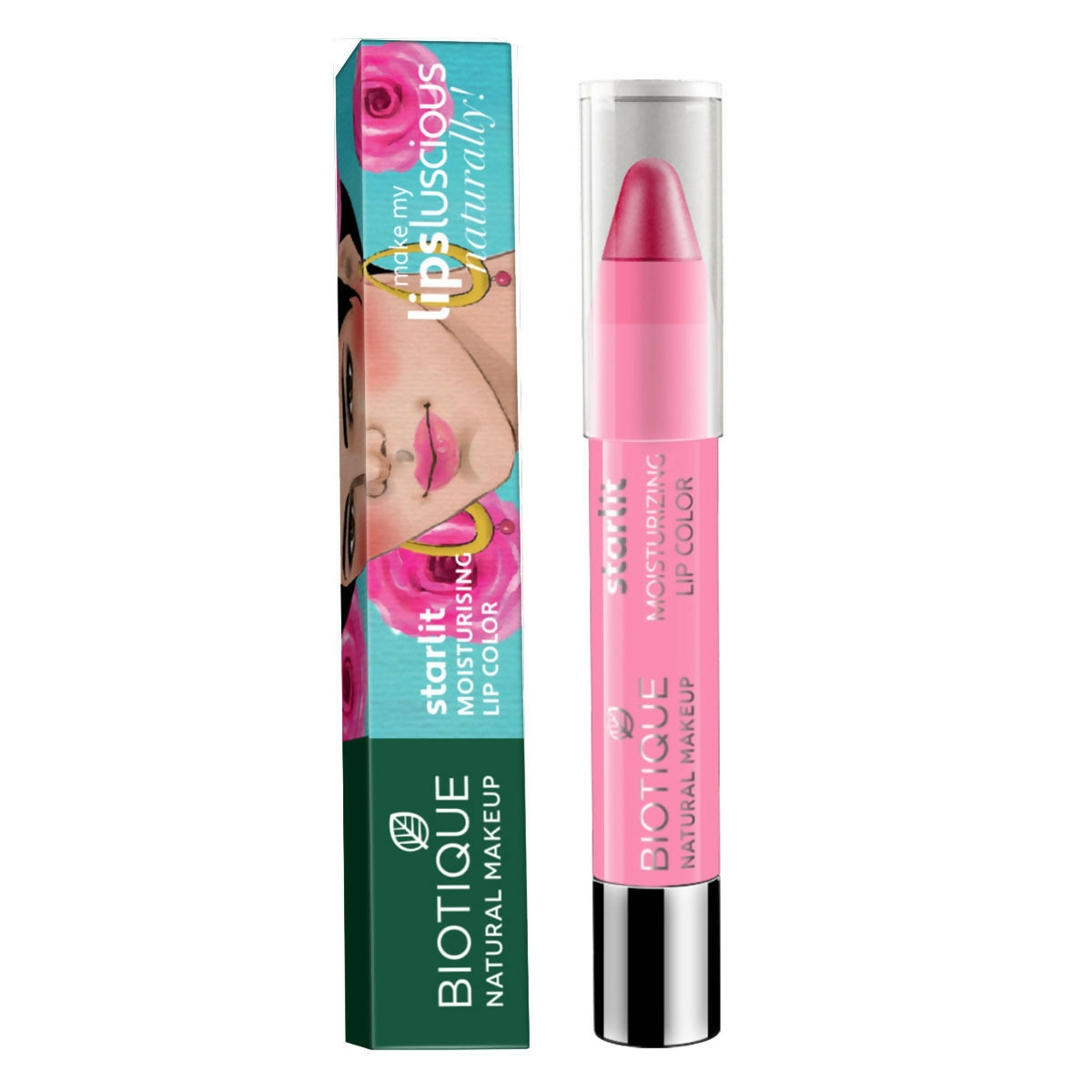 Biotique Starlit Moisturising Lipcolor - Carnation Angel-P210 | Grocsy