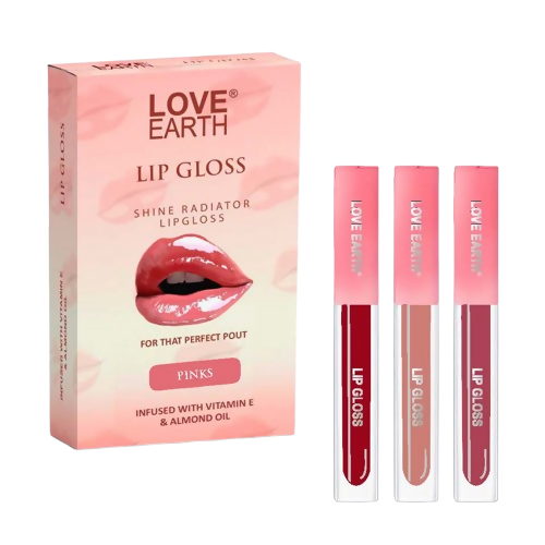 Love Earth Liquid Lip Gloss - Pinks | Grocsy