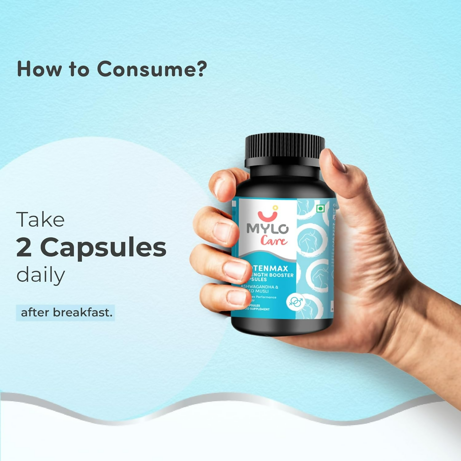 Mylo Care Potenmax Male Fertility Supplement - Veg Capsules | Grocsy