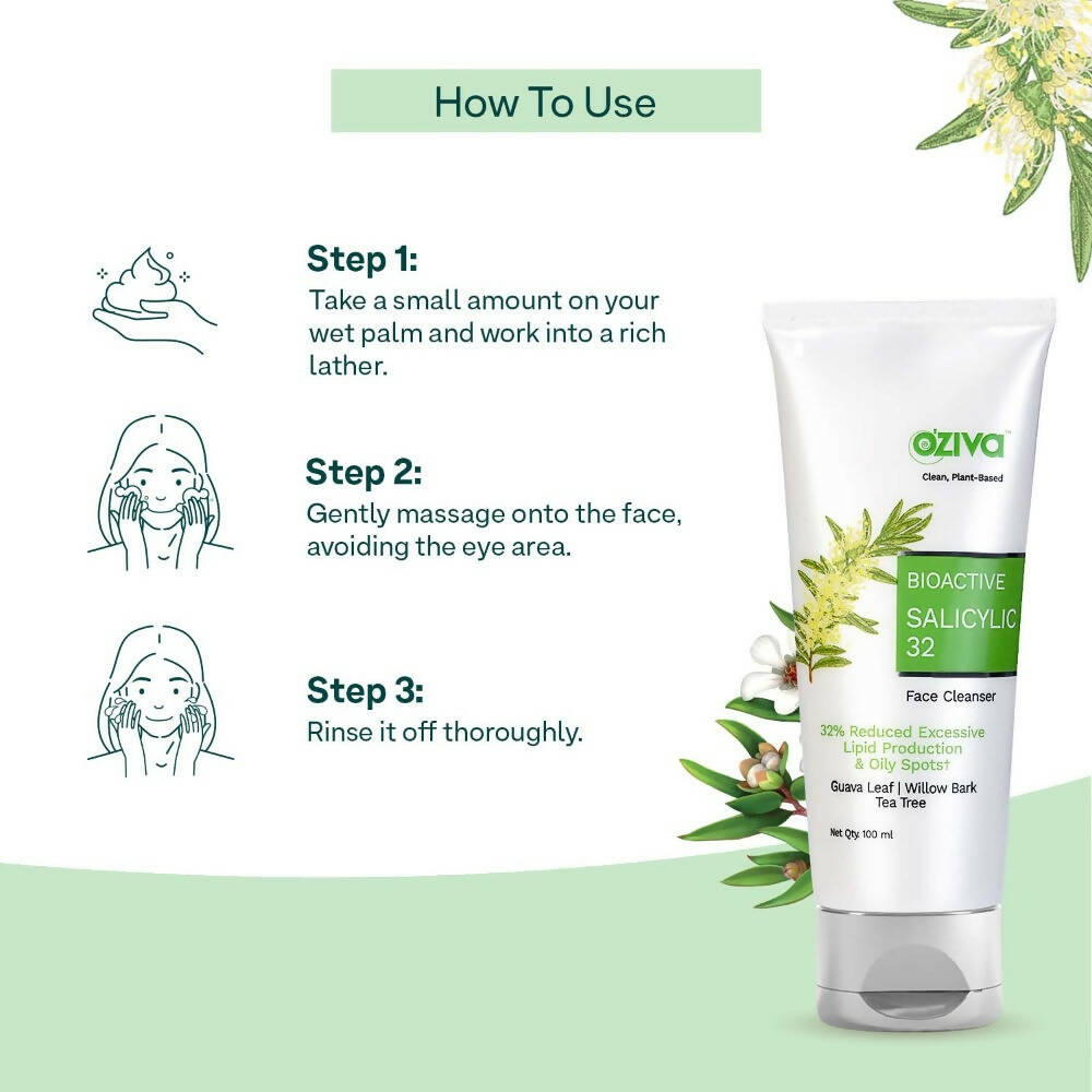 OZiva Bioactive Salicylic 32 Face Cleanser | Grocsy
