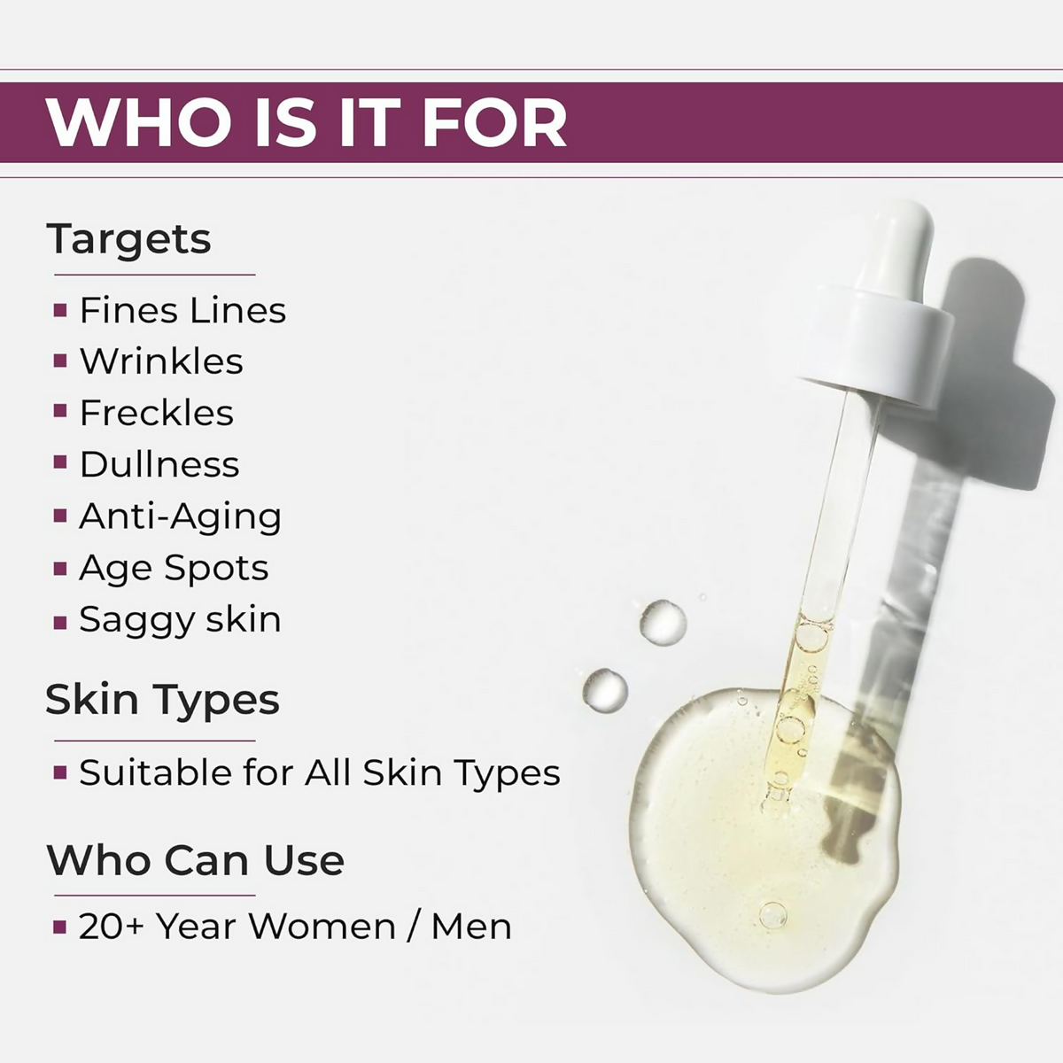 Proskire 0.3% Retinol Serum for Anti Aging Wrinkles Fine Lines & Youtuhful Skin | Grocsy