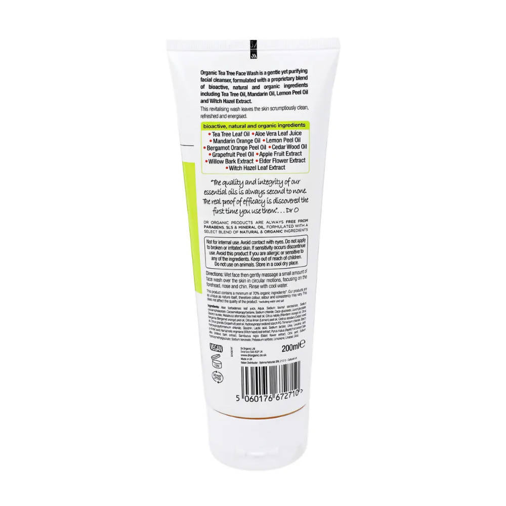 Dr.Organic Tea Tree Face Wash | Grocsy