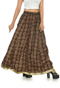 Mominos Fashion Moeza Cotton Coffee Color Printed Lehenga (Lancha) | Grocsy