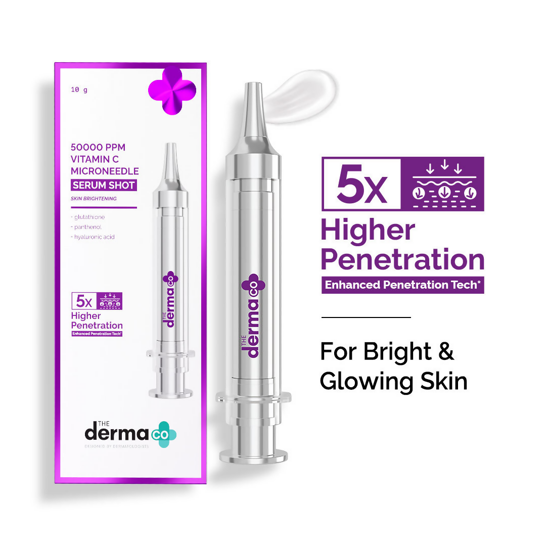 The Derma Co 50000 PPM Vitamin C Microneedle Serum Shot | Grocsy