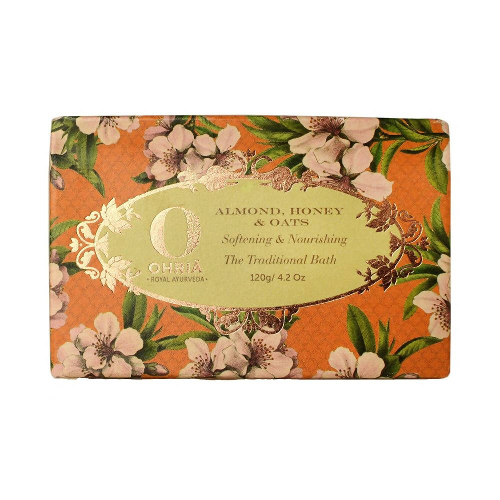 Ohria Ayurveda Almond Honey And Oats Bathing Bar | Grocsy
