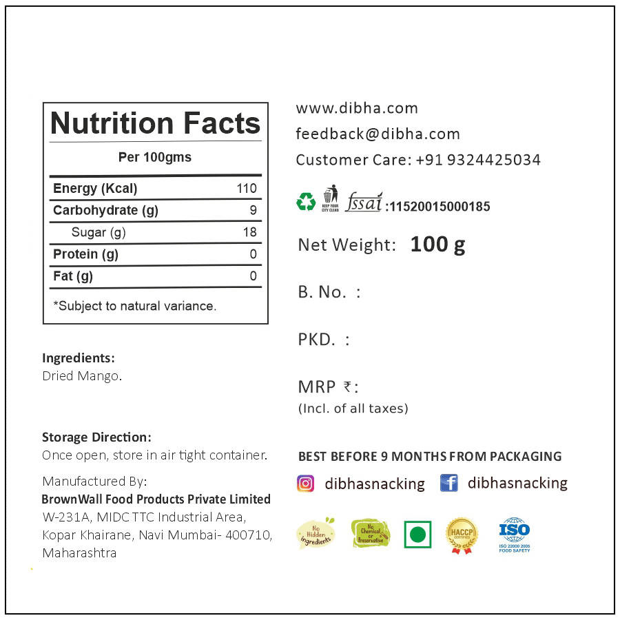 Dibha Dried Mango | Grocsy