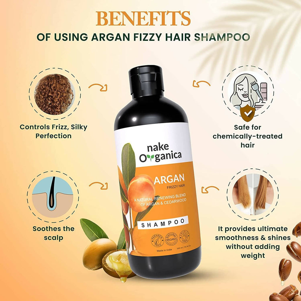 Nake Organica Argan Shampoo - Frizzy Hair | Grocsy