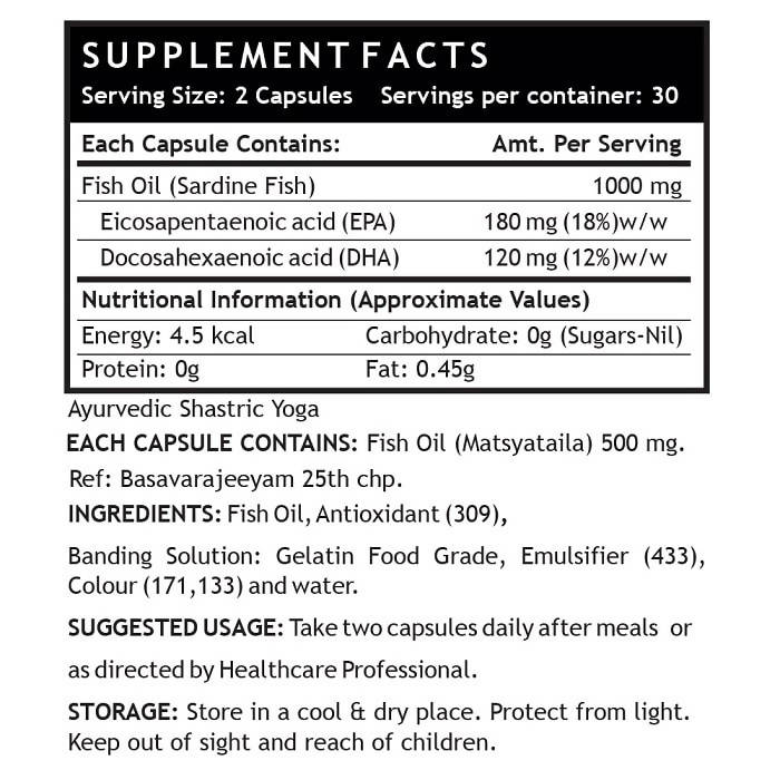 Inlife Fish Oil 500 MG Capsules | Grocsy