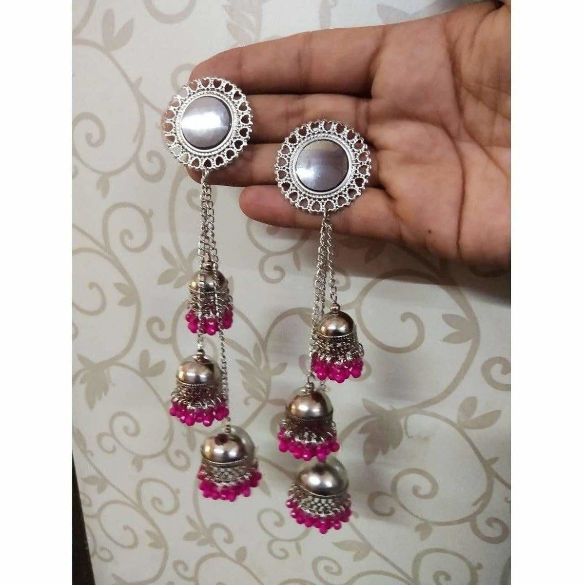 MS Fashion India Latest Designer Pink Color Earring Jhumka for Women | Grocsy