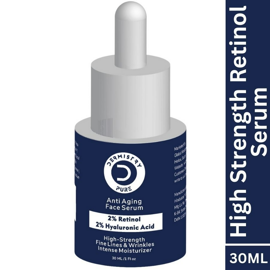 Dermistry 2% Retinol Hyaluronic Night Moisturizer Cream Serum For Anti Aging Fine Lines & Wrinkles | Grocsy