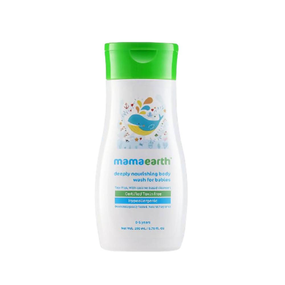 Mamaearth Deeply Nourishing Baby Body Wash For Natural Cleansers & Tear-Free Formula | Grocsy