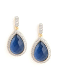 Nuyug 22K Gold Plated Azure Muse Contemporary Drop Earrings | Grocsy