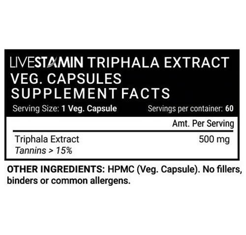 Livestamin Triphala Extract Capsules | Grocsy