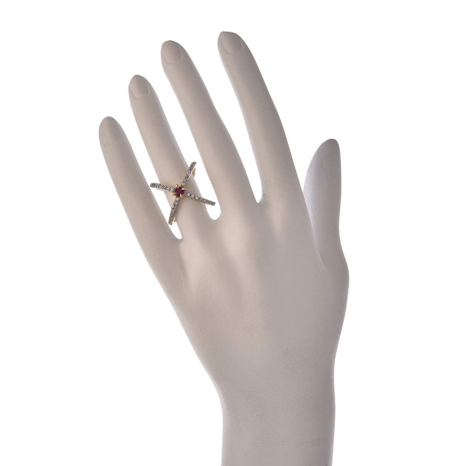 Gold-Polished Alloy Traditional Red Green Ring - The Pari | Grocsy