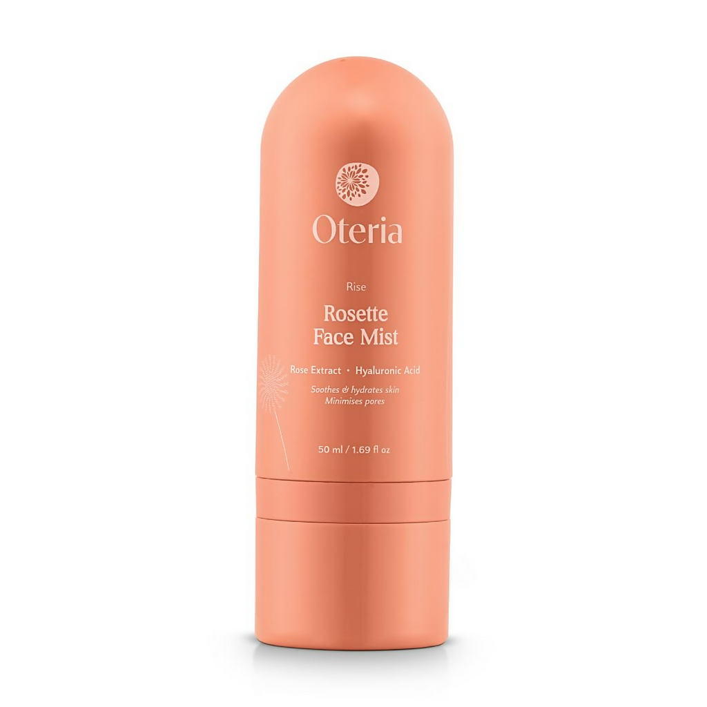 Oteria Luxury Rosette Face Mist Toner with Rose Water & Hyaluronic Acid, Toning Solution For Glowing Skin | Grocsy
