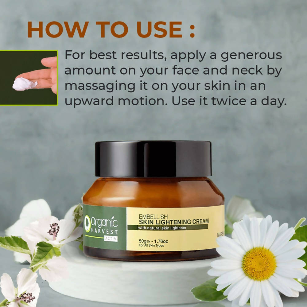 Organic Harvest Activ Embellish Skin Lightening Cream | Grocsy