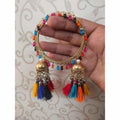 MS Fashion India Multicolor Threads And pearls Hanging Jhumka Bangles