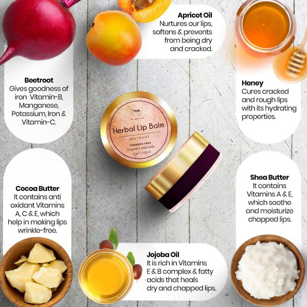 The Natural Wash Beetroot Herbal Lip Balm | Grocsy
