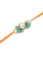 Designer kundan Rakhi - Ruby Raang | Grocsy