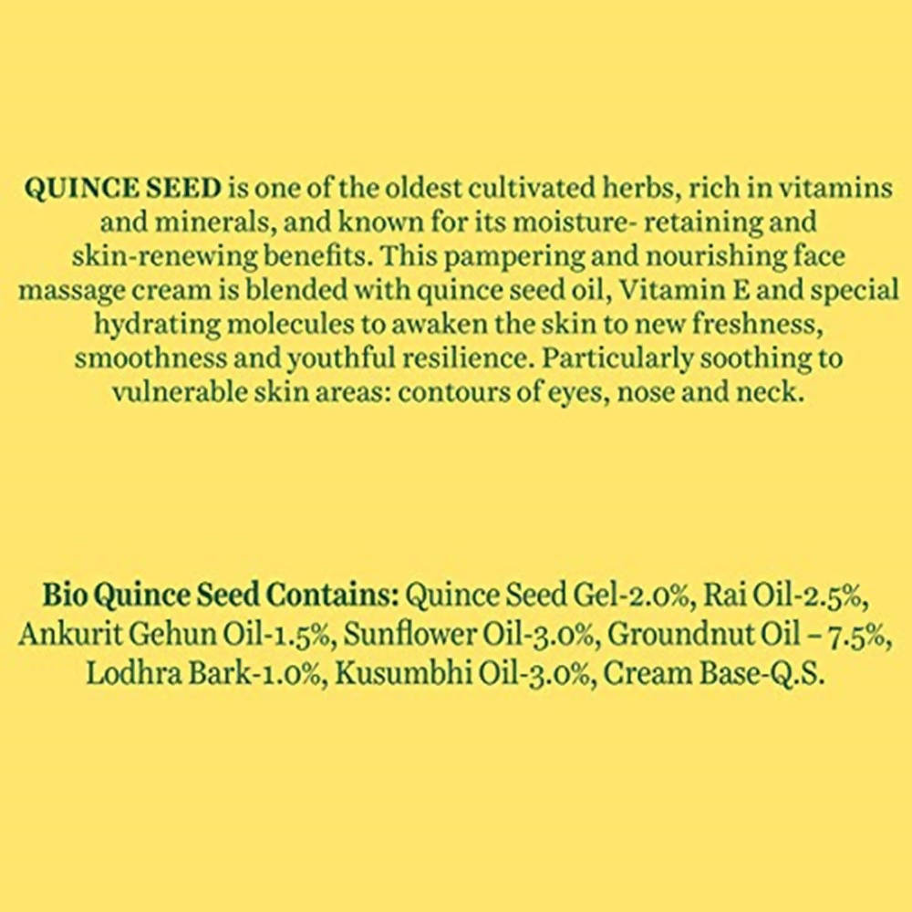Biotique Advanced Ayurveda Bio Quince Seed Nourishing Face Massage Cream | Grocsy