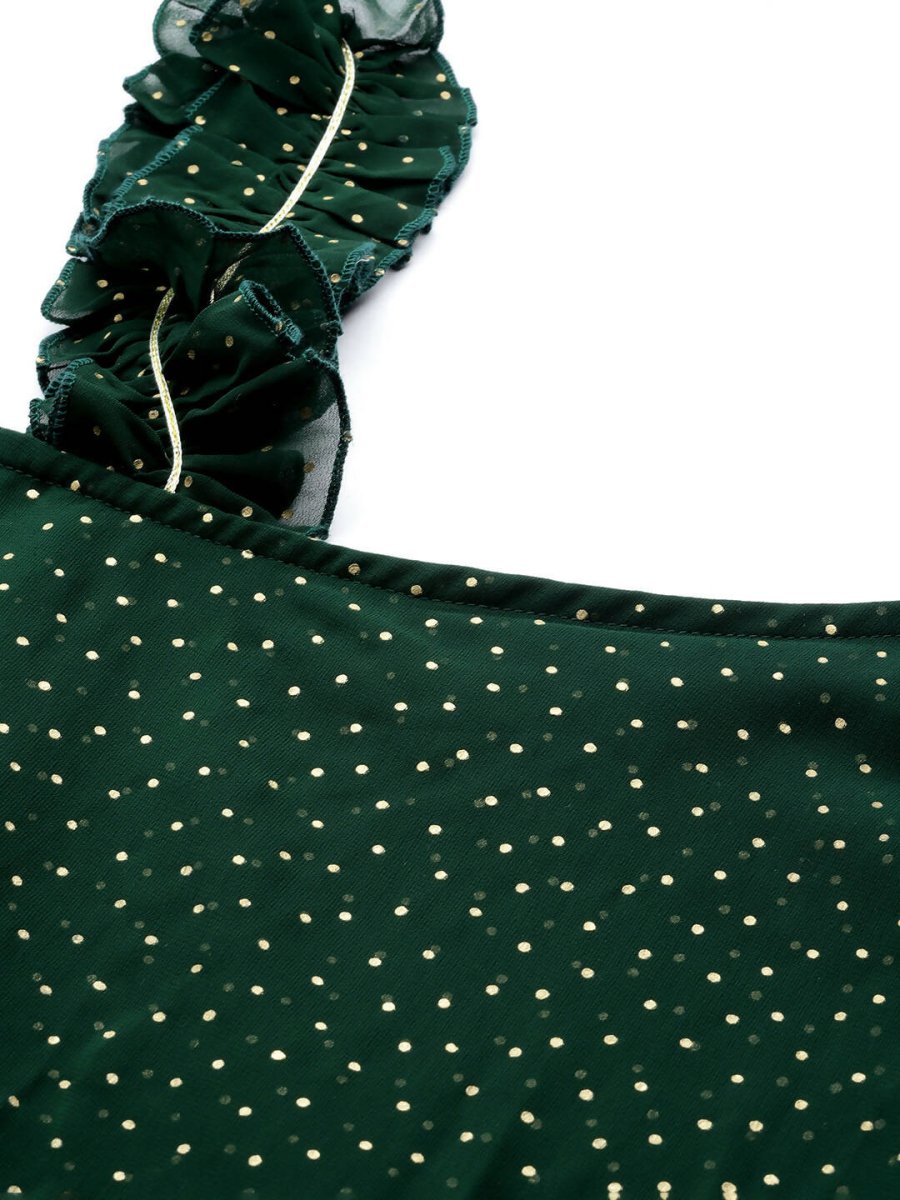 Ahalyaa Women's Traditional wear Tunic - Dark Green | Grocsy