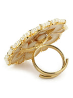 Oversized Kundan Ring- Ruby Raang | Grocsy