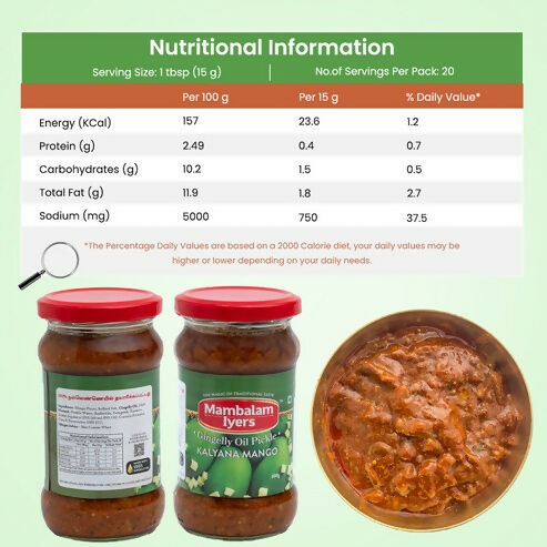 Mambalam Iyers Kalyana Mango Pickle | Grocsy
