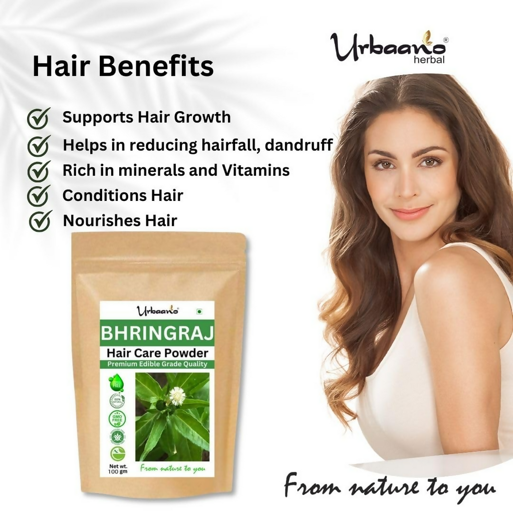 Urbaano Herbal Pure Bhringraj Powder Eclipta alba For Hair Growth Hair Mask | Grocsy