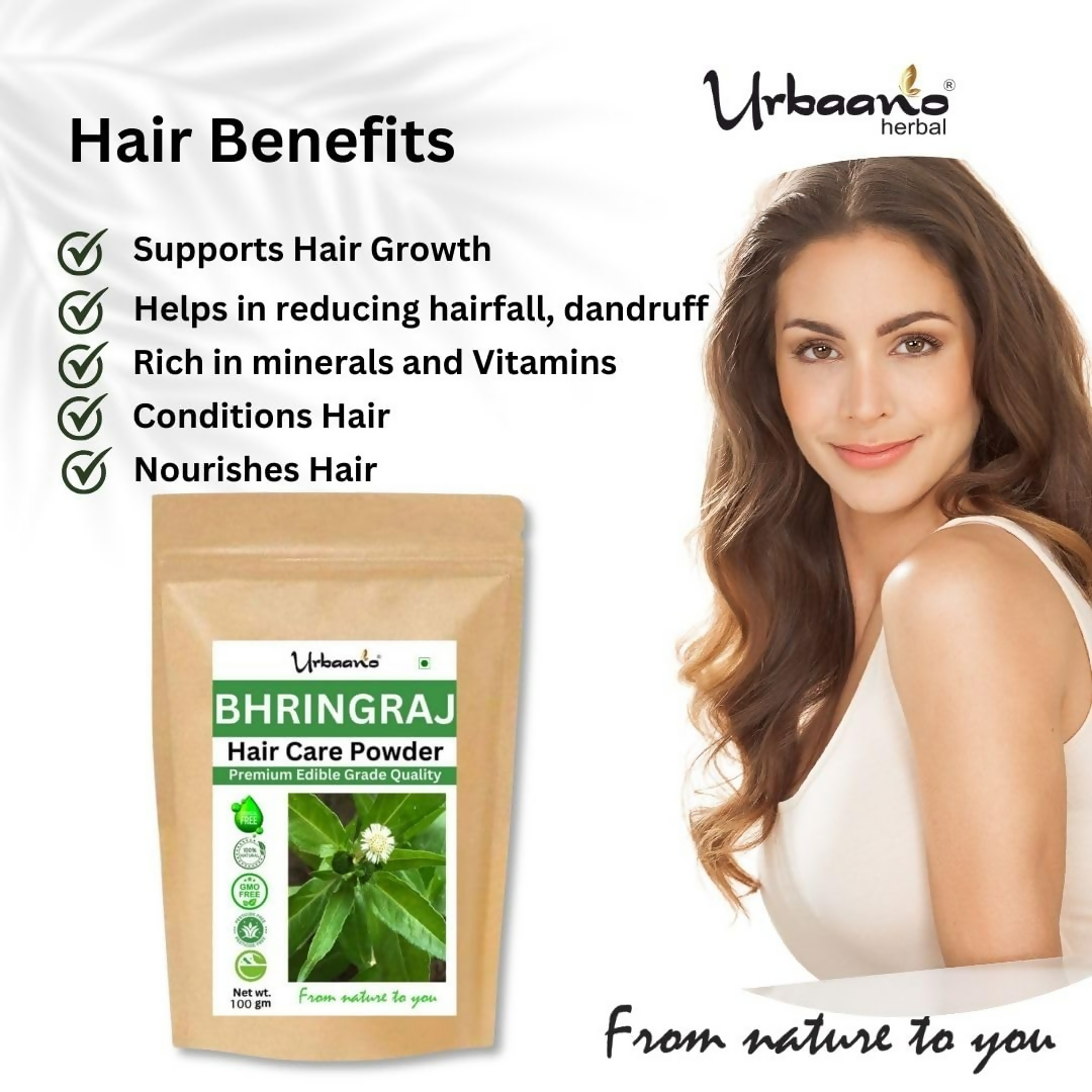 Urbaano Herbal Pure Bhringraj Powder Eclipta alba For Hair Growth Hair Mask | Grocsy