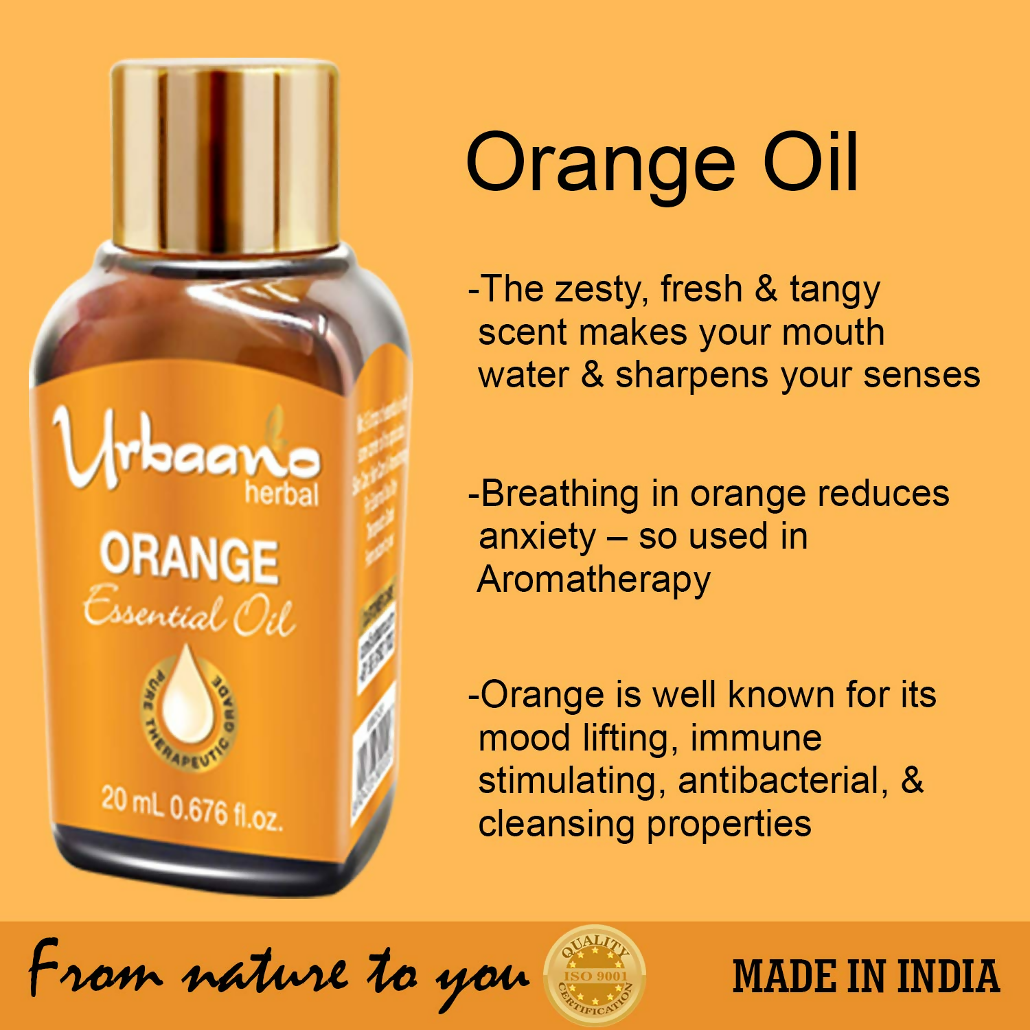 Urbaano Herbal Orange Essential Oil | Grocsy