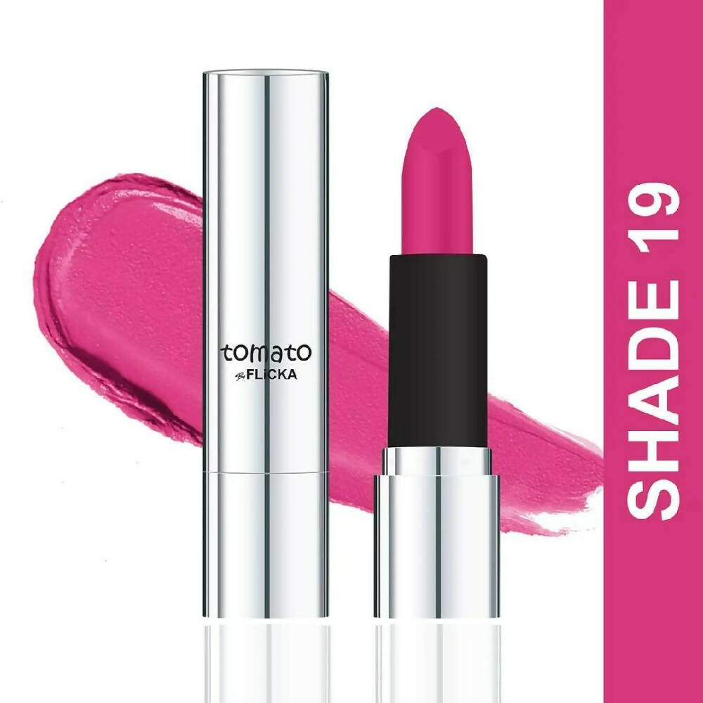 Flicka Tomato Pink Matte Finish Lipstick Shade 19 | Grocsy
