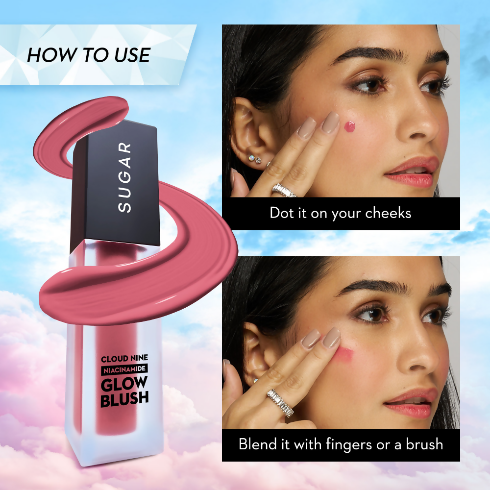 SUGAR Cloud Nine Niacinamide Glow Blush - 05 Bingo Plum | Grocsy