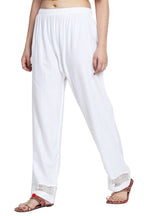 Asmaani White Color Plain Lace Palazzo | Grocsy