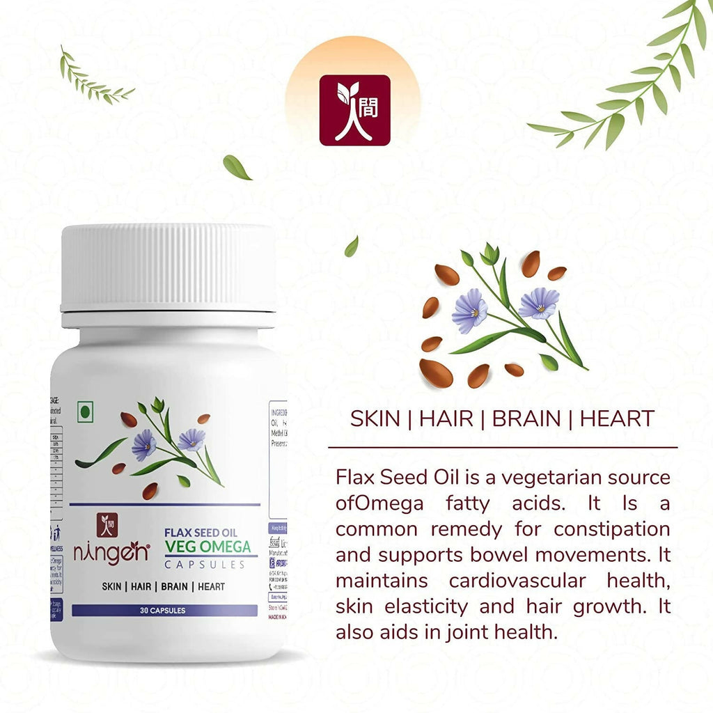 Ningen Flax Seed Oil Capsules | Grocsy